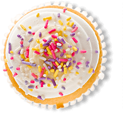 Cupcake with sprinkles