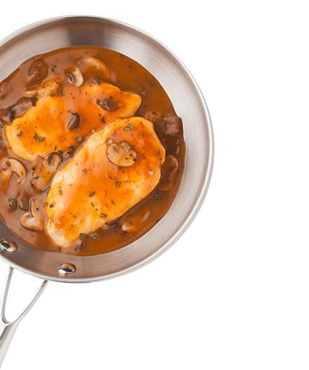 Chicken Marsala in a pan