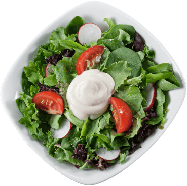 Salad with dressing